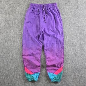 Center Aisle 100% Nylon Ombre Track Pants Purple Lined Medium